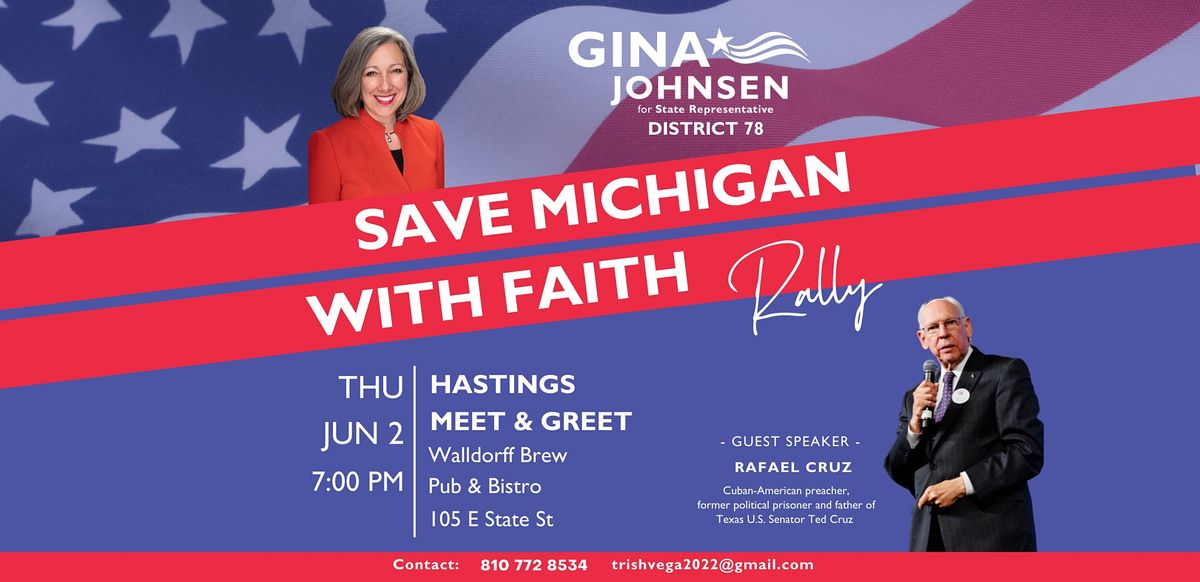 Save Michigan with Faith - Meet & Greet Gina Johnsen