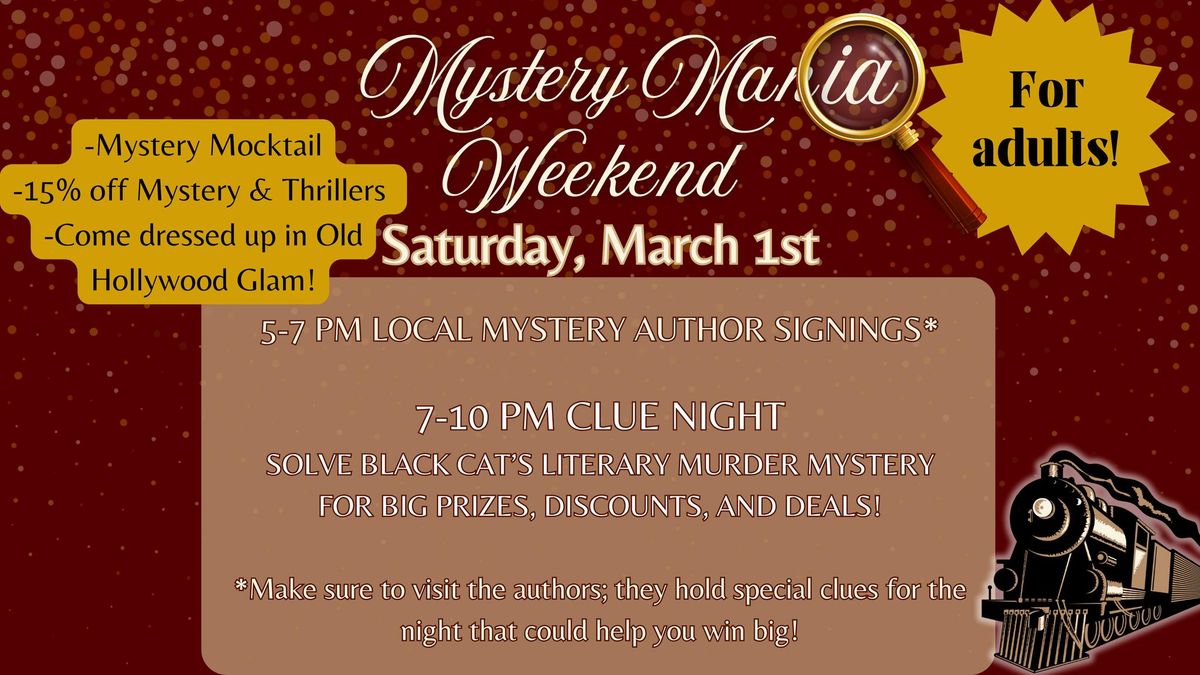 Mystery Mania Weekend: Clue Night for Adults @ Black Cat Books & Oddities