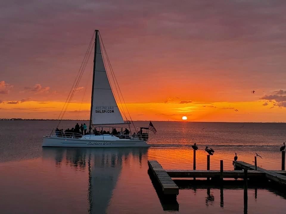 Day trip to South Padre Island followed by a Sunset Catamaran Dinner Cruise