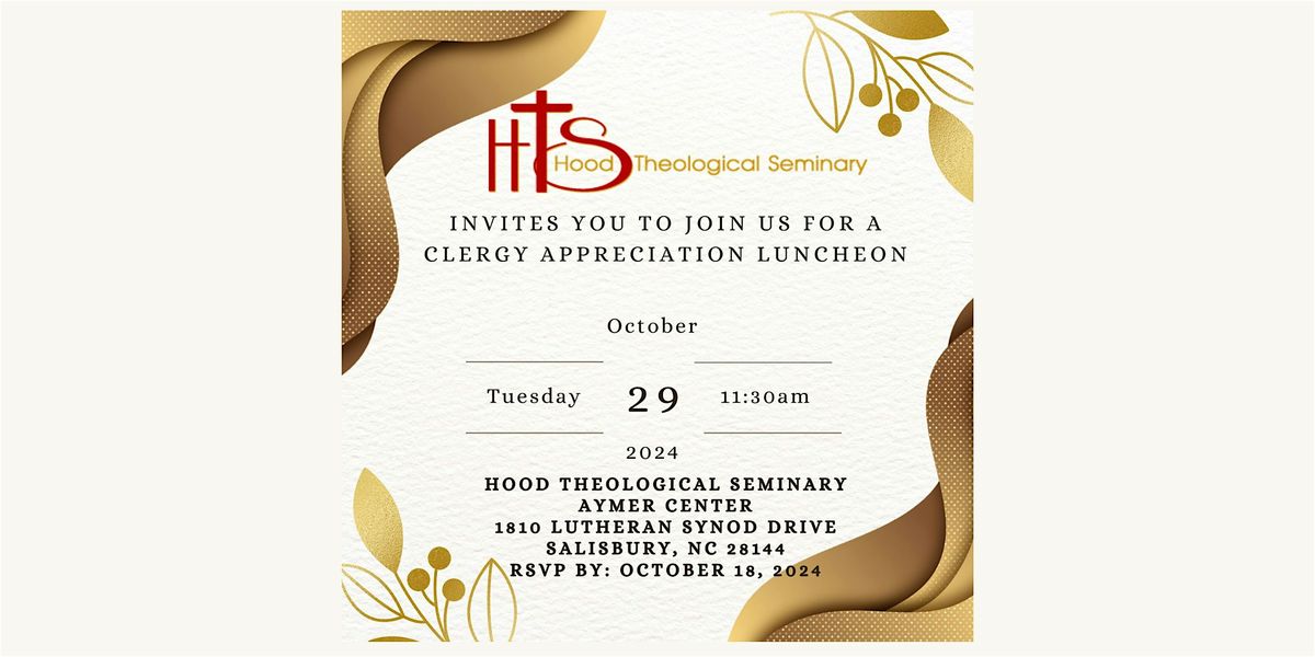 HTS Clergy Appreciation Luncheon