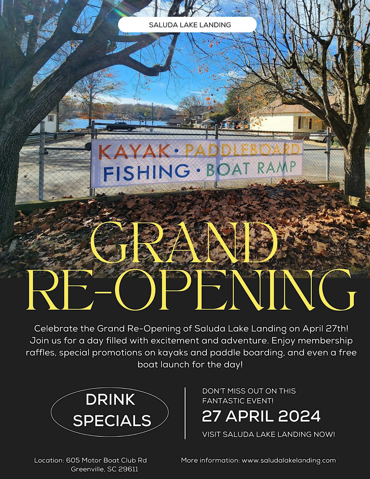 Saluda Lake Landing Grand Re-Opening