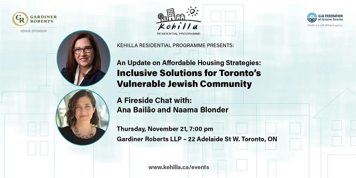 Kehilla Presents: An Update on Affordable Housing Strategies