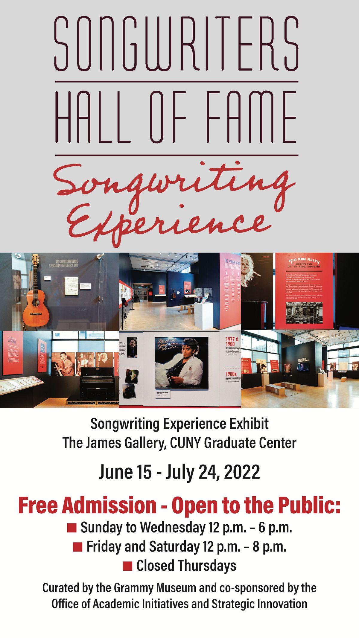 Songwriters Hall of Fame Exhibit