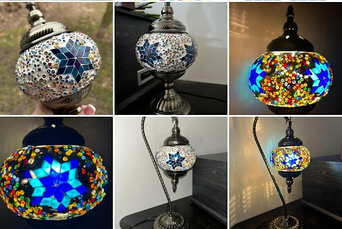 Manchester Mosaic Lamps & Candleholders at River Raisin Distillery