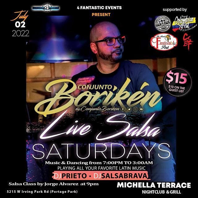 Live Band Salsa Saturday: Orquesta Borik\u0117n