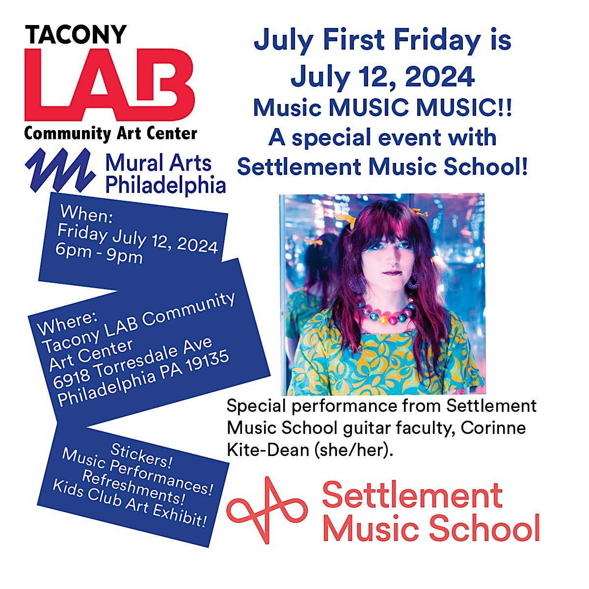 Kids  Music Art Show with Settlement Music First Friday at the Tacony LAB