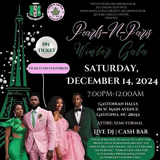 AKA Zeta Mu Omega Chapter Winter Gala: Pearls in Paris