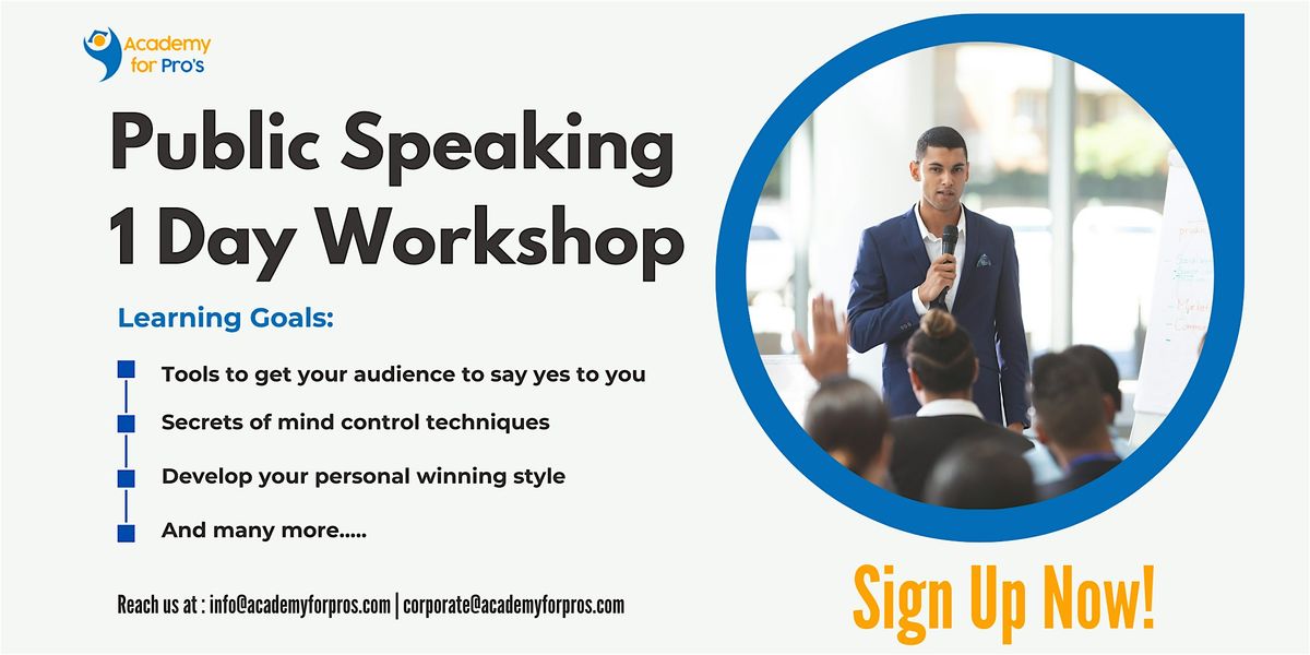 1-Day Public Speaking Workshop in Sparks, NV