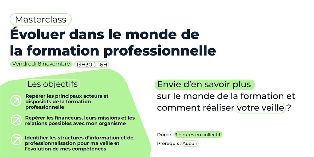 \u00c9voluer dans le monde de la formation professionnelle\/ Masterclass