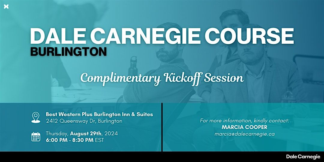 Dale Carnegie Course\u00ae: Kick-Off (Burlington)