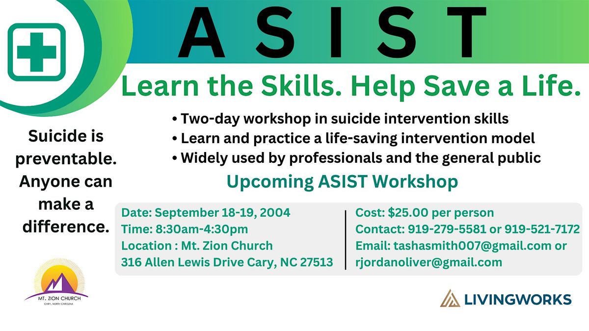 Applied Suicide Intervention Skills Training (ASIST)