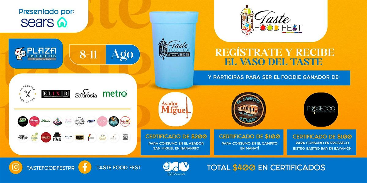 Ll\u00e9vate el vaso del Taste Food Fest 2024