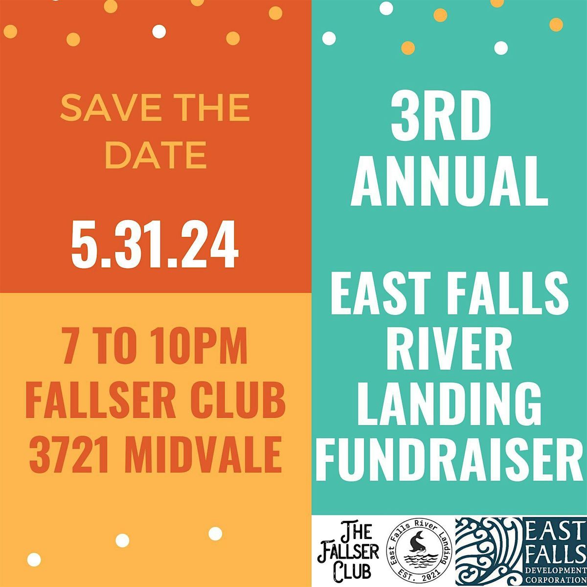 The 3rd Annual East Falls River Landing FUNdraiser