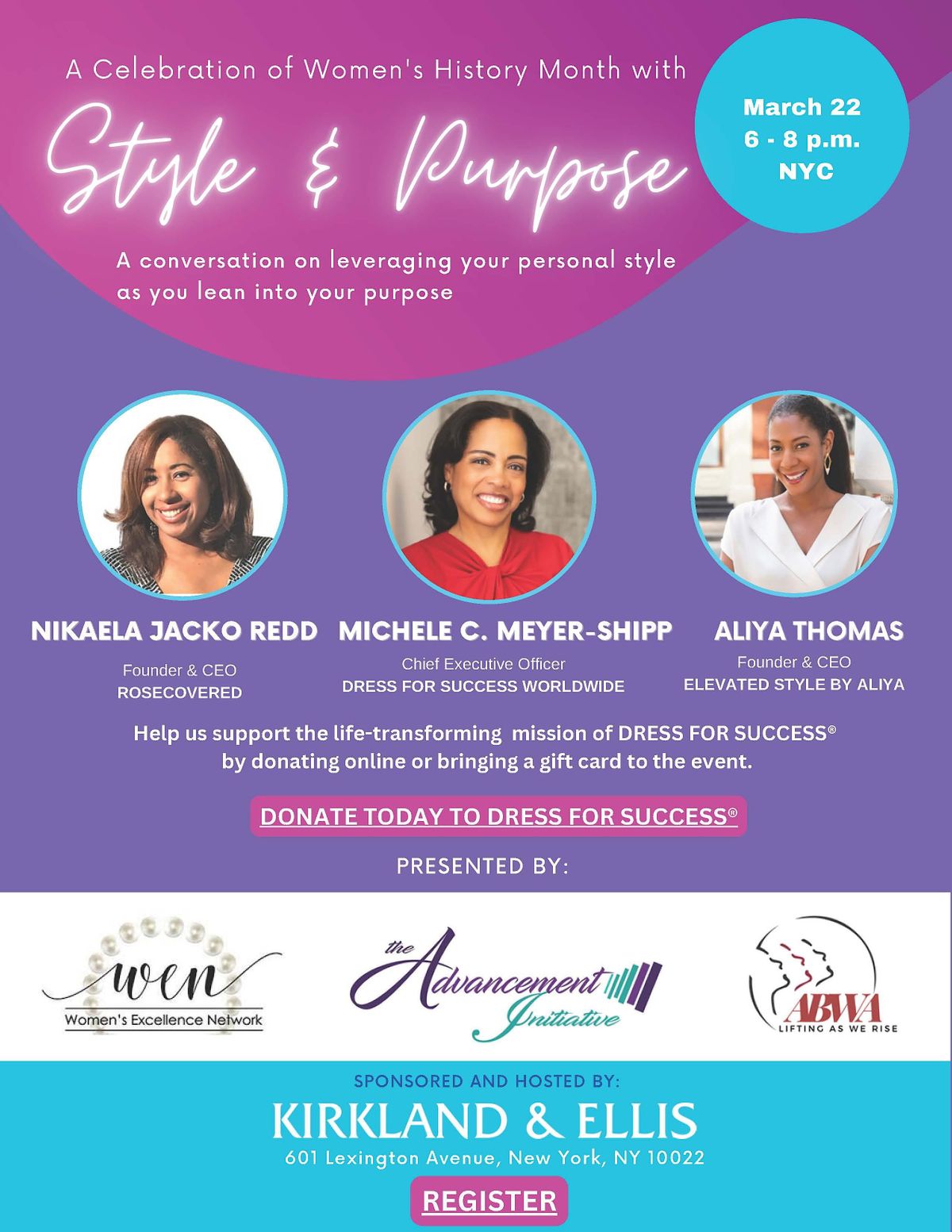 Women's History Month Celebration - Style and Purpose