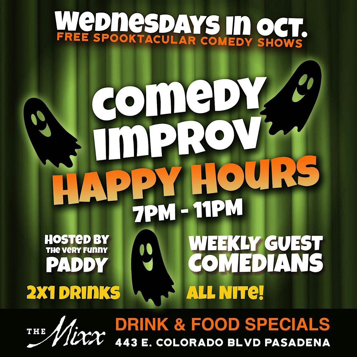 FREE SPOOKTACULAR COMEDY IMPROV SHOW