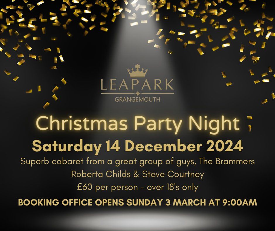 Christmas Party Night Saturday 14 December 2024