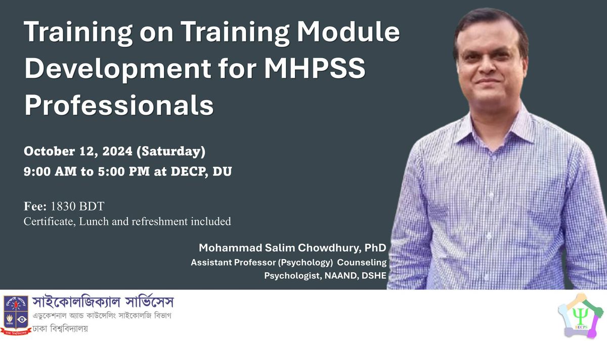 Training Module Development for MHPSS Professionals