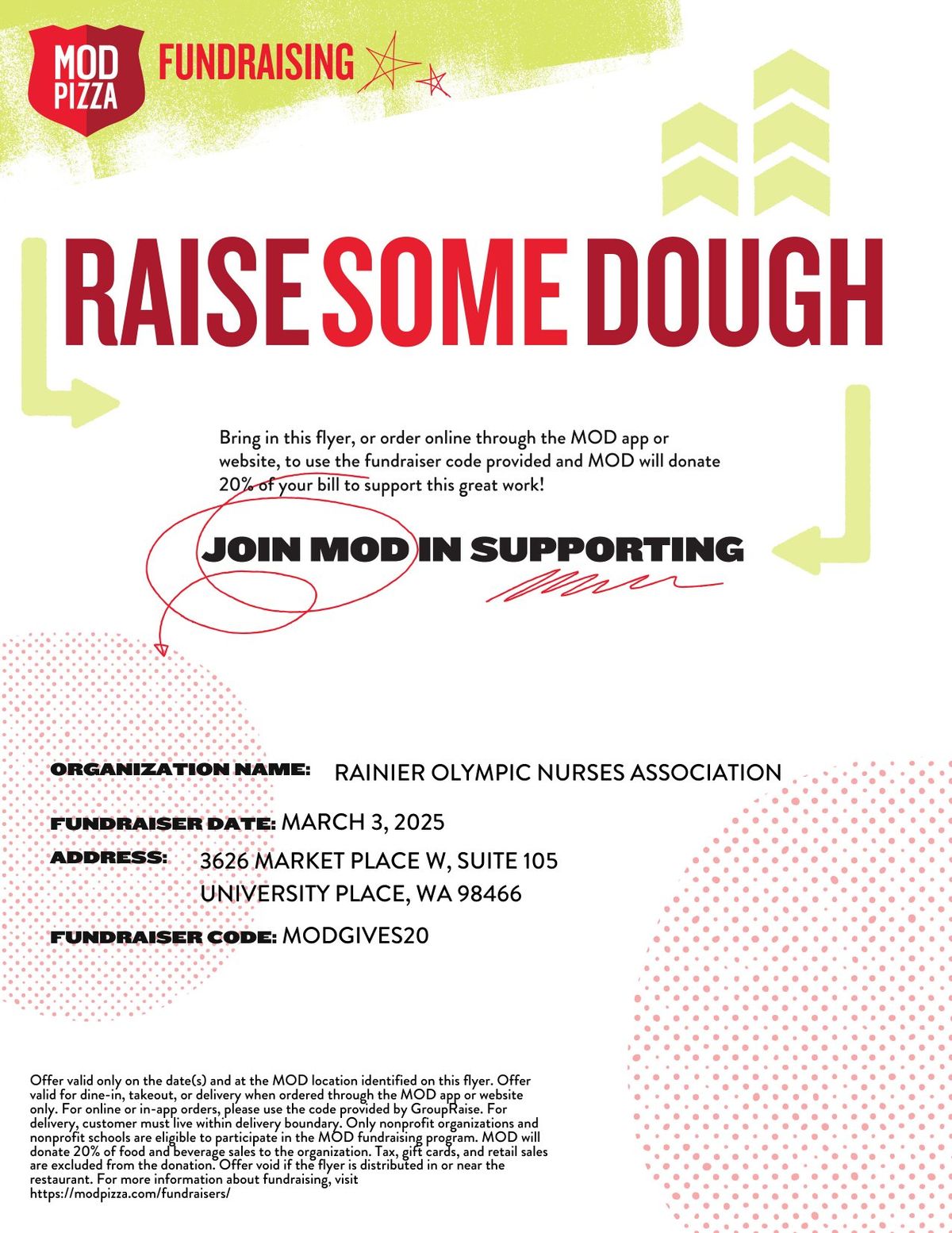 RONA - MOD Pizza Fundraiser