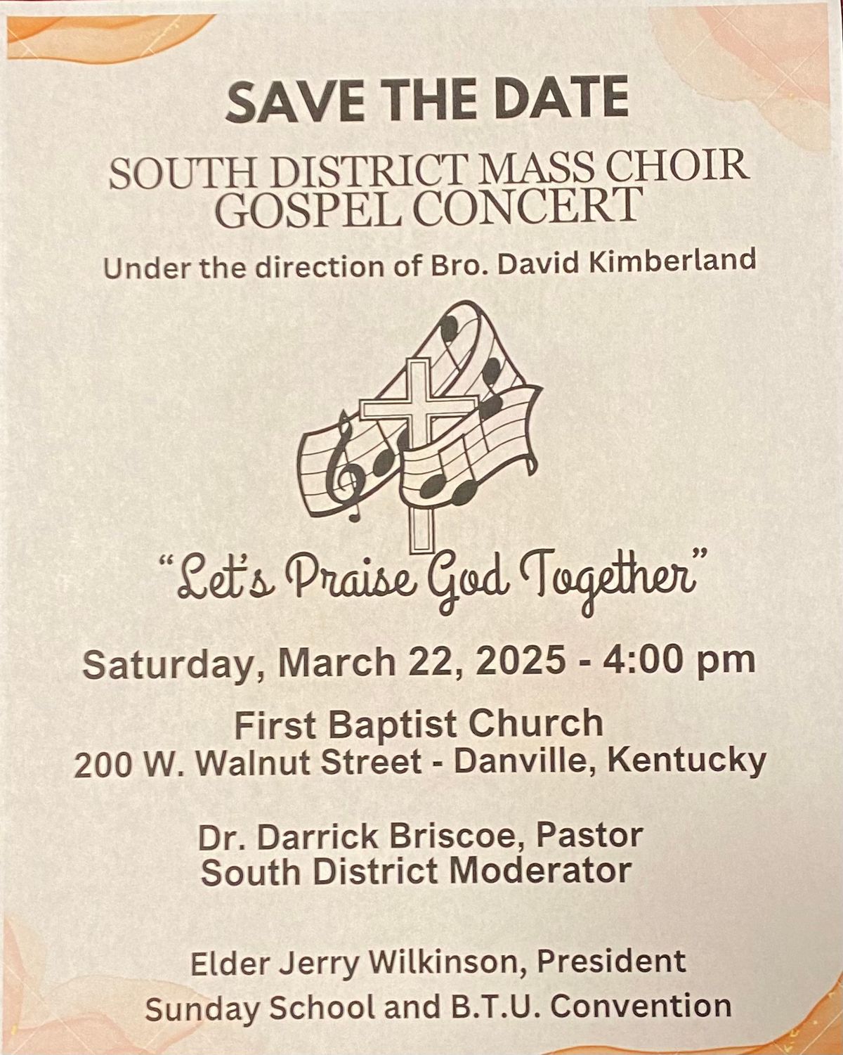 South District Mass Choir Gospel Concert