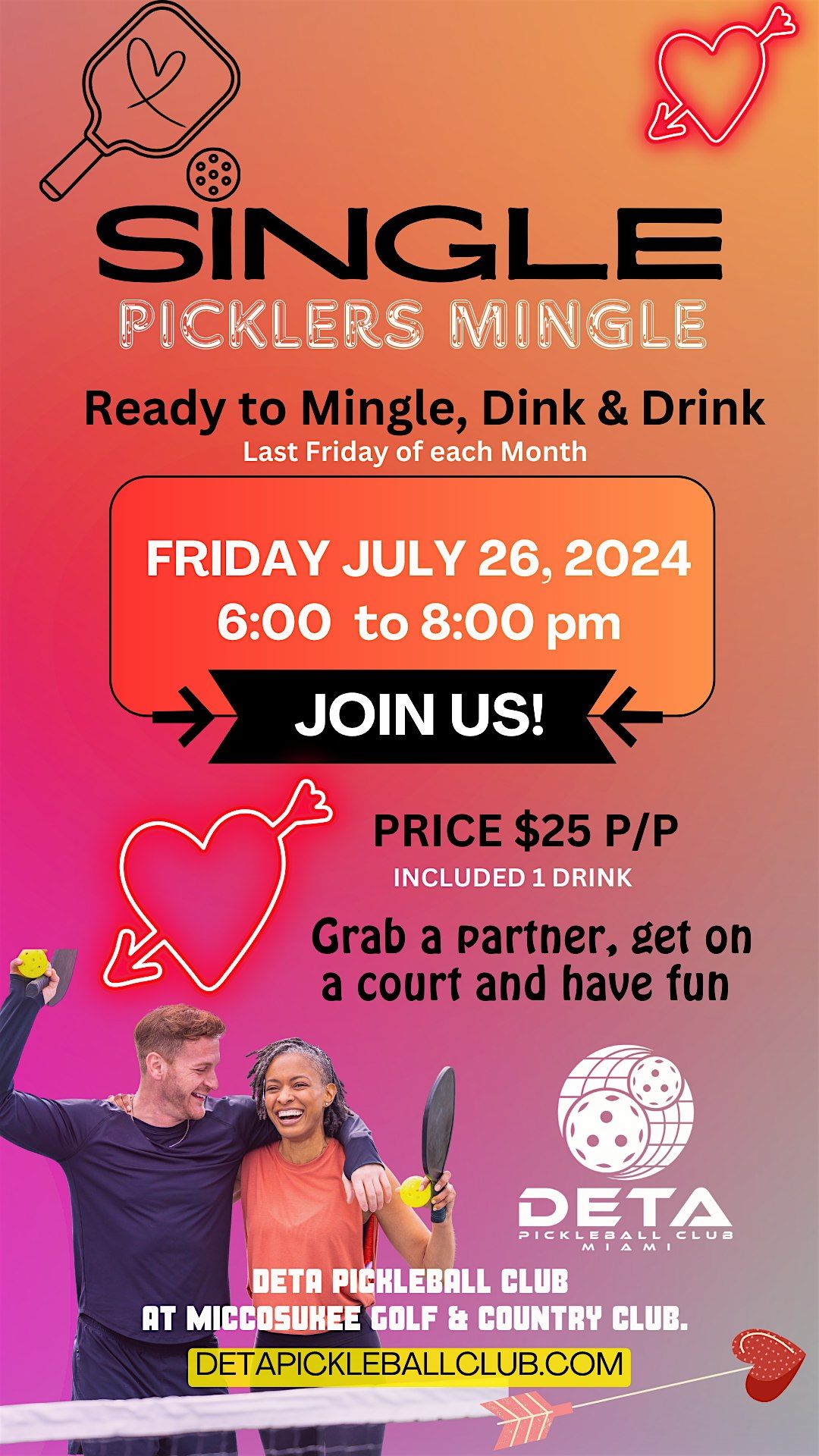 Singles Ready to Mingle: Dink & Drink