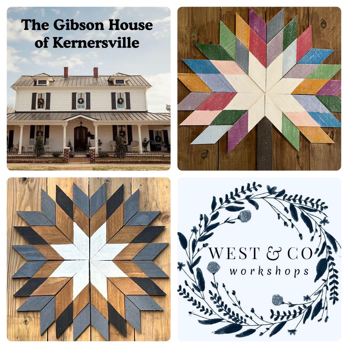 3D BarnQuilt \ud83e\uddd1\u200d\ud83c\udfa8 Paint Class at The Gibson House with West & Co. \ud83c\udfa8