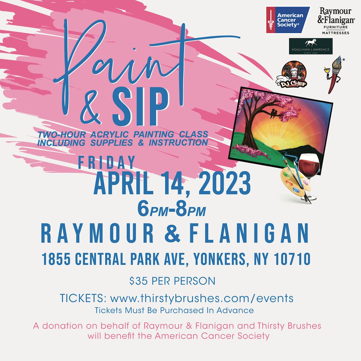 Paint and Sip Benefiting the American Cancer Society, Raymour