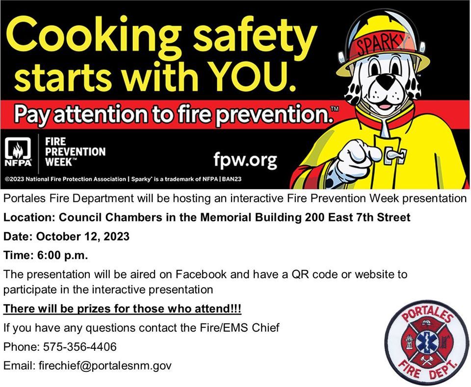 Portales Fire Department Interactive Fire Prevention Week Presentation