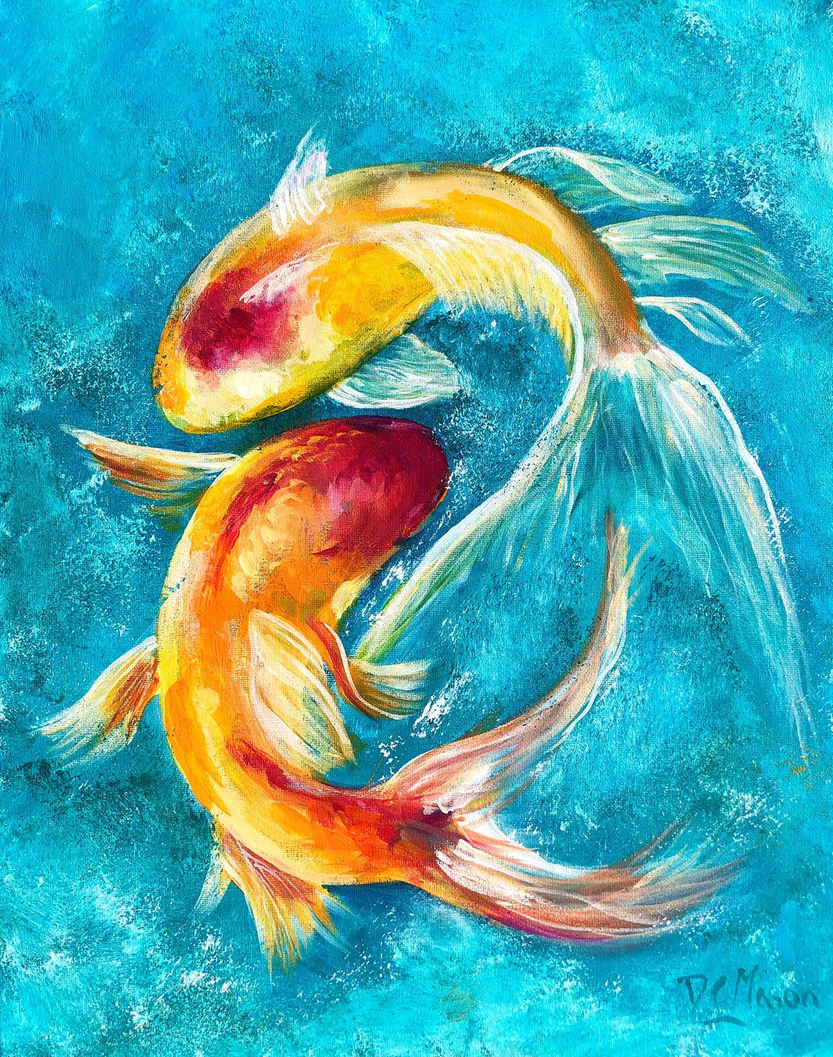 Paint a Pair of Koi Carp