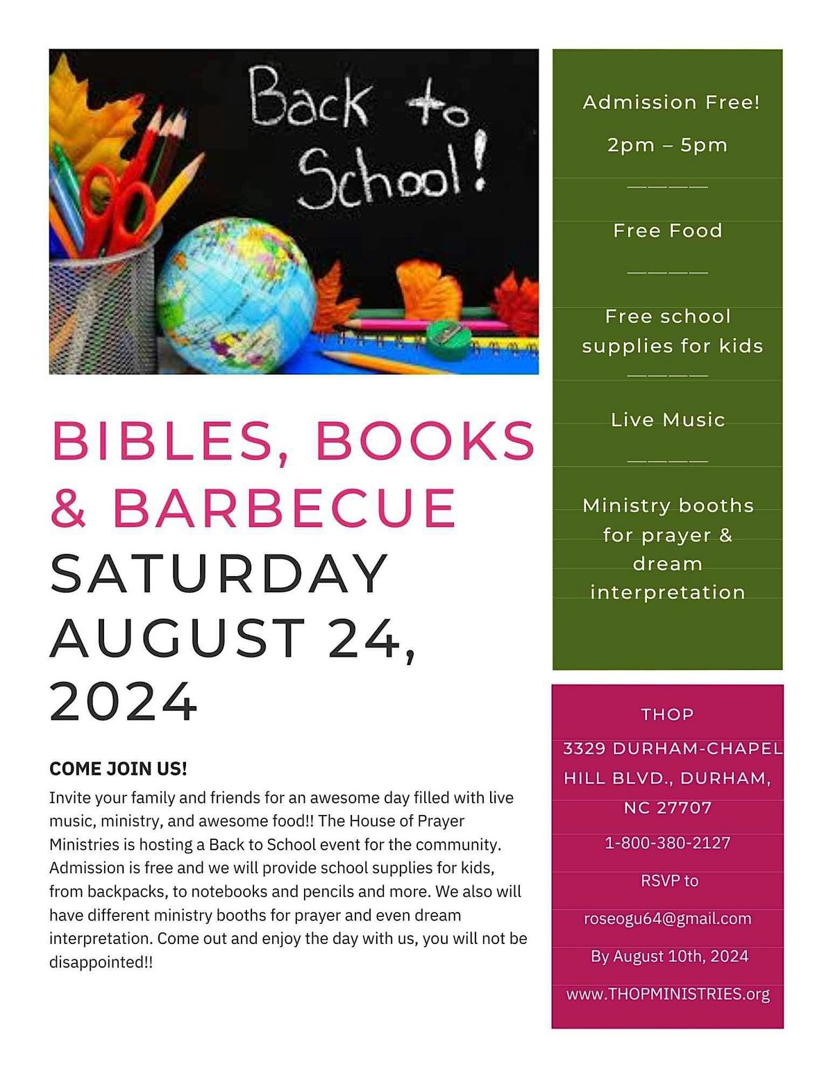 Bibles, Books & Barbecue