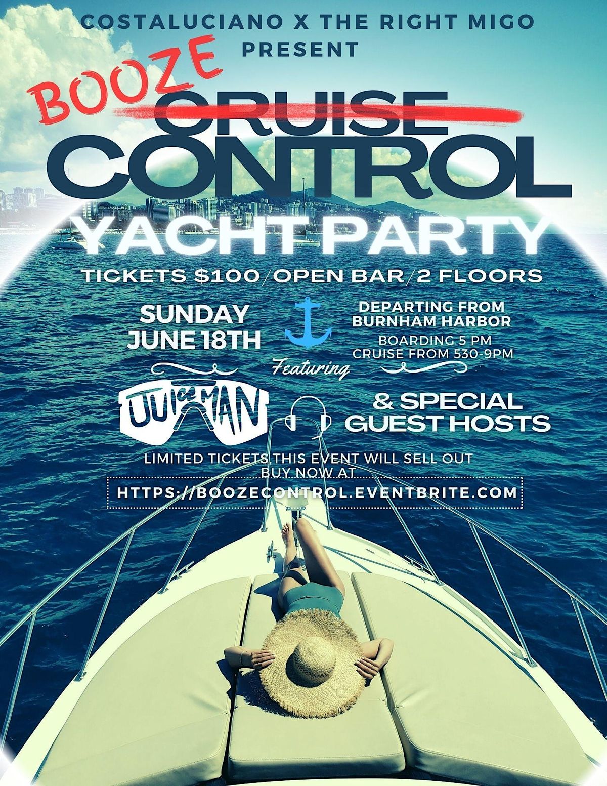 BOOZE CONTROL YACHT PARTY (OPEN BAR)
