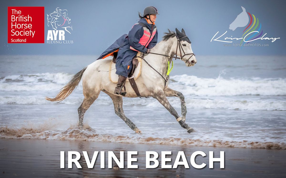 BHS Ayrshire and Ayr Riding Club New Year Beach Ride At Irvine Beach