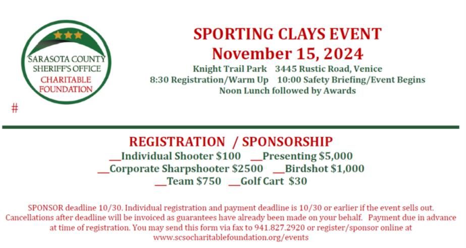 Sarasota County Sheriff's Office Charitable Foundation's Annual Clays Shoot