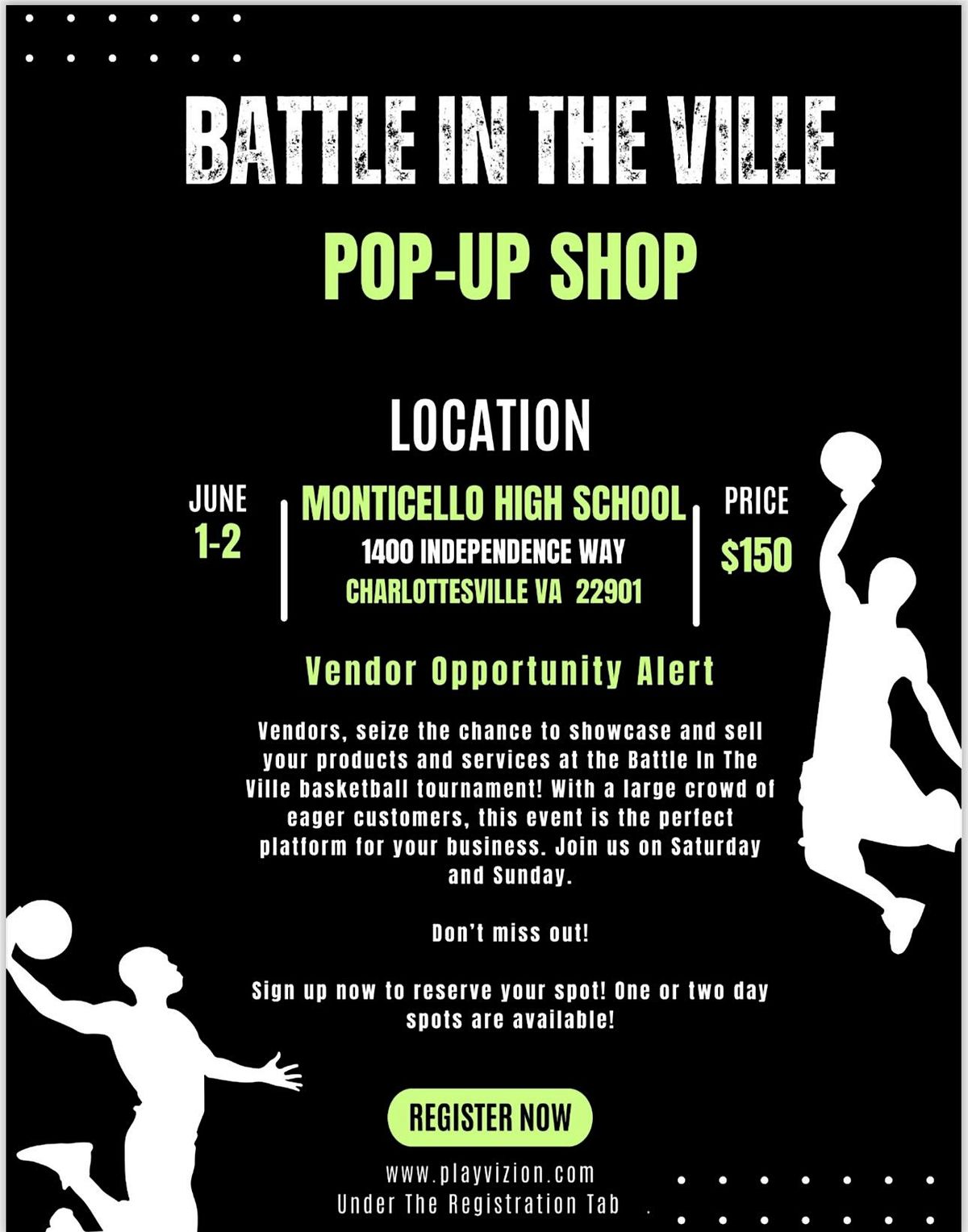 \u201cBattle In The Ville\u201d Pop-Up Shop Basketball Tournament