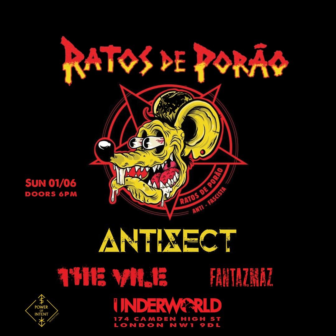 RATOS DE POR\u00c3O + ANTISECT + THE VILE + FANTAZMAZ