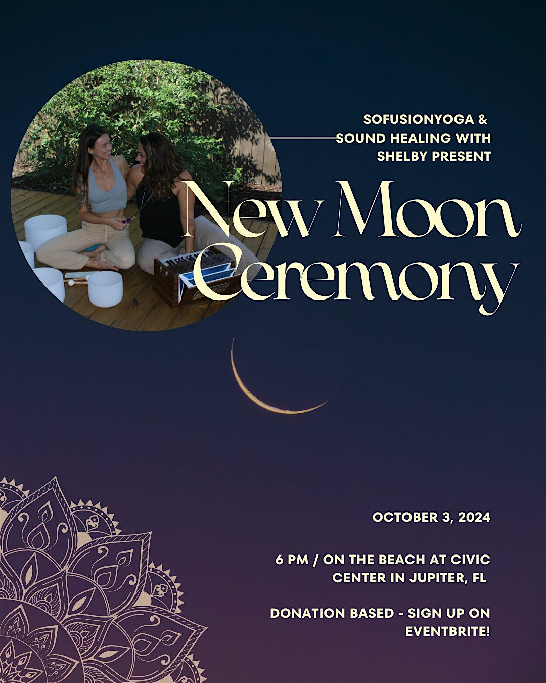 New Moon Ceremony on the Beach