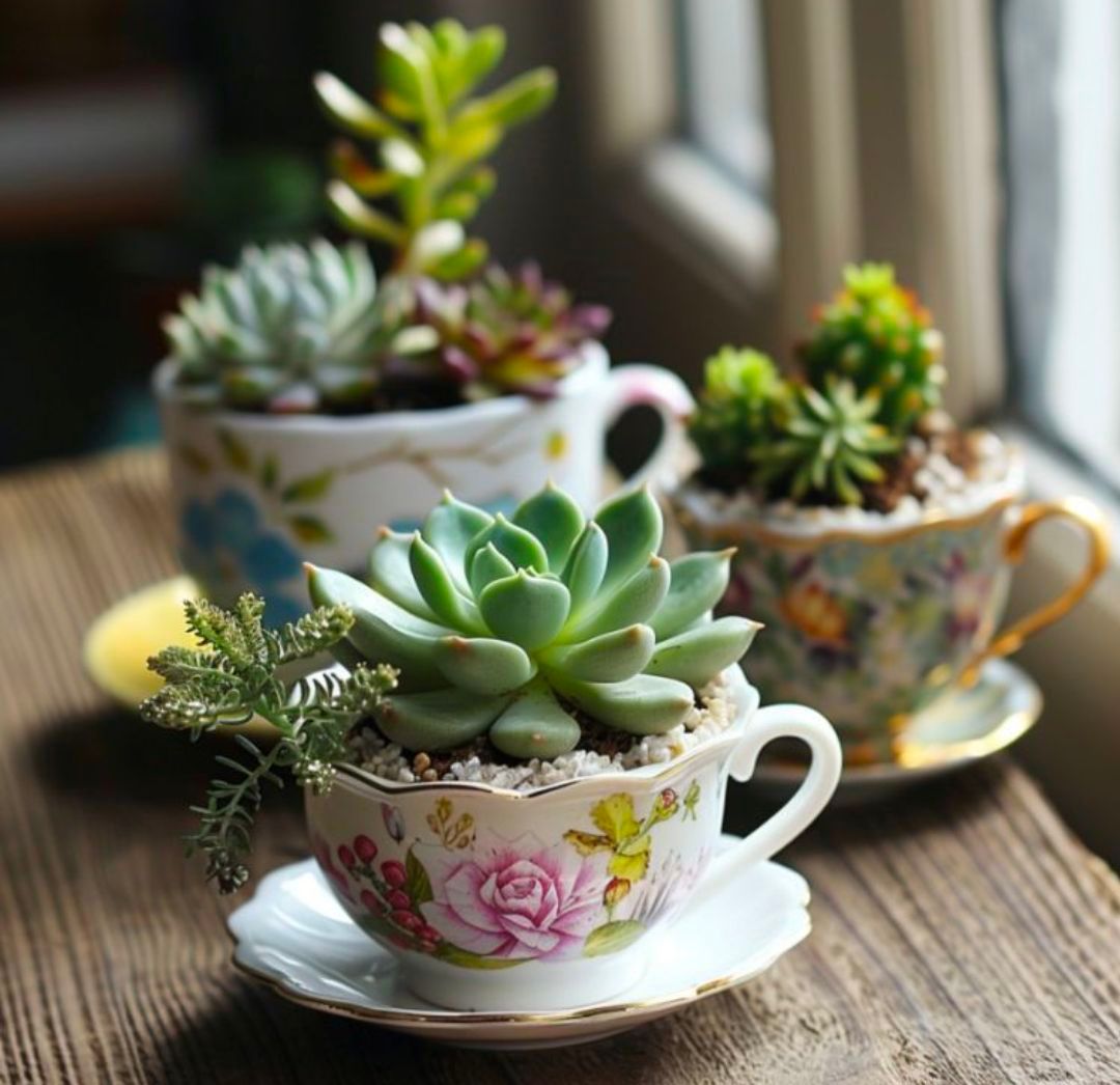 DIY Workshop: Artificial Succulent Tea Cup Arrangement- March 13th (6:30pm-8:30pm)