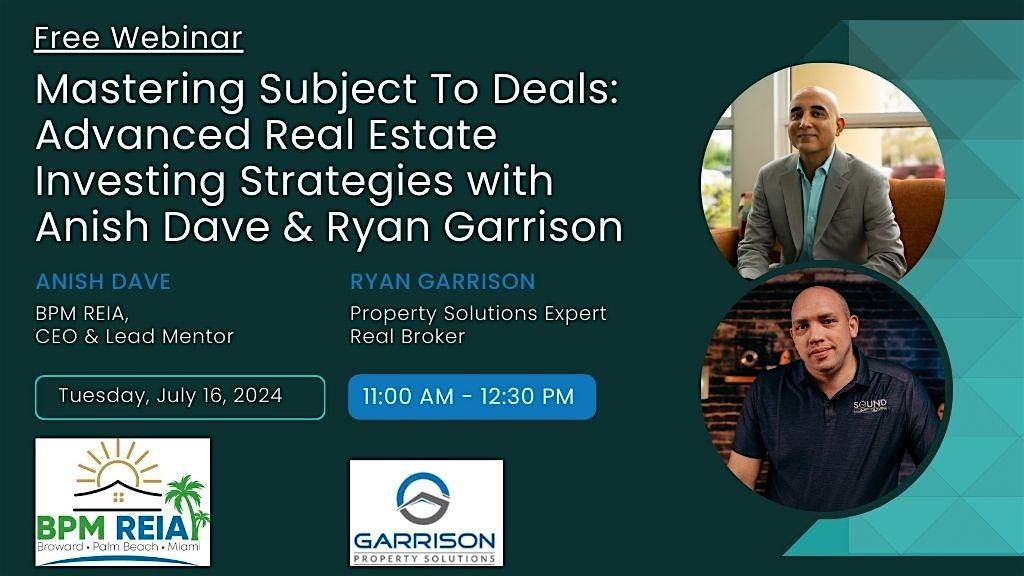 Mastering Subject To Deals  Advanced Real Estate Investing Strategies