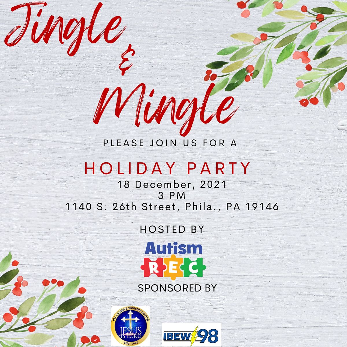 Autism REC Jingle & Mingle Holiday Party