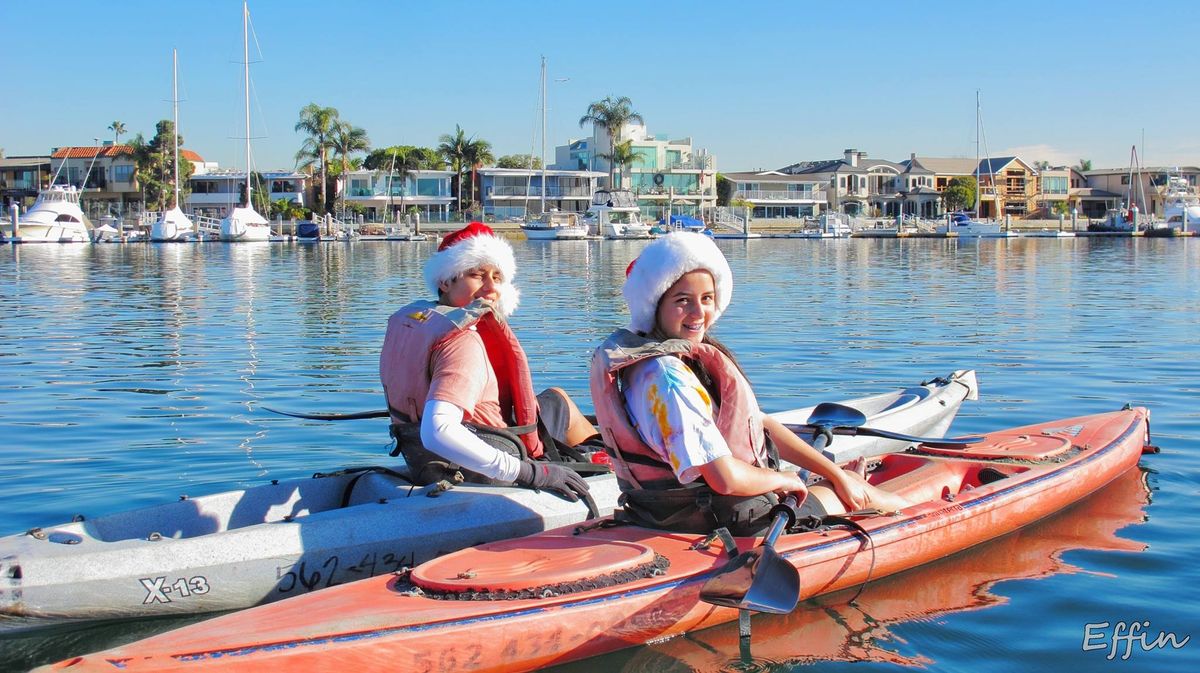 KayaKing-with-Santa Hats