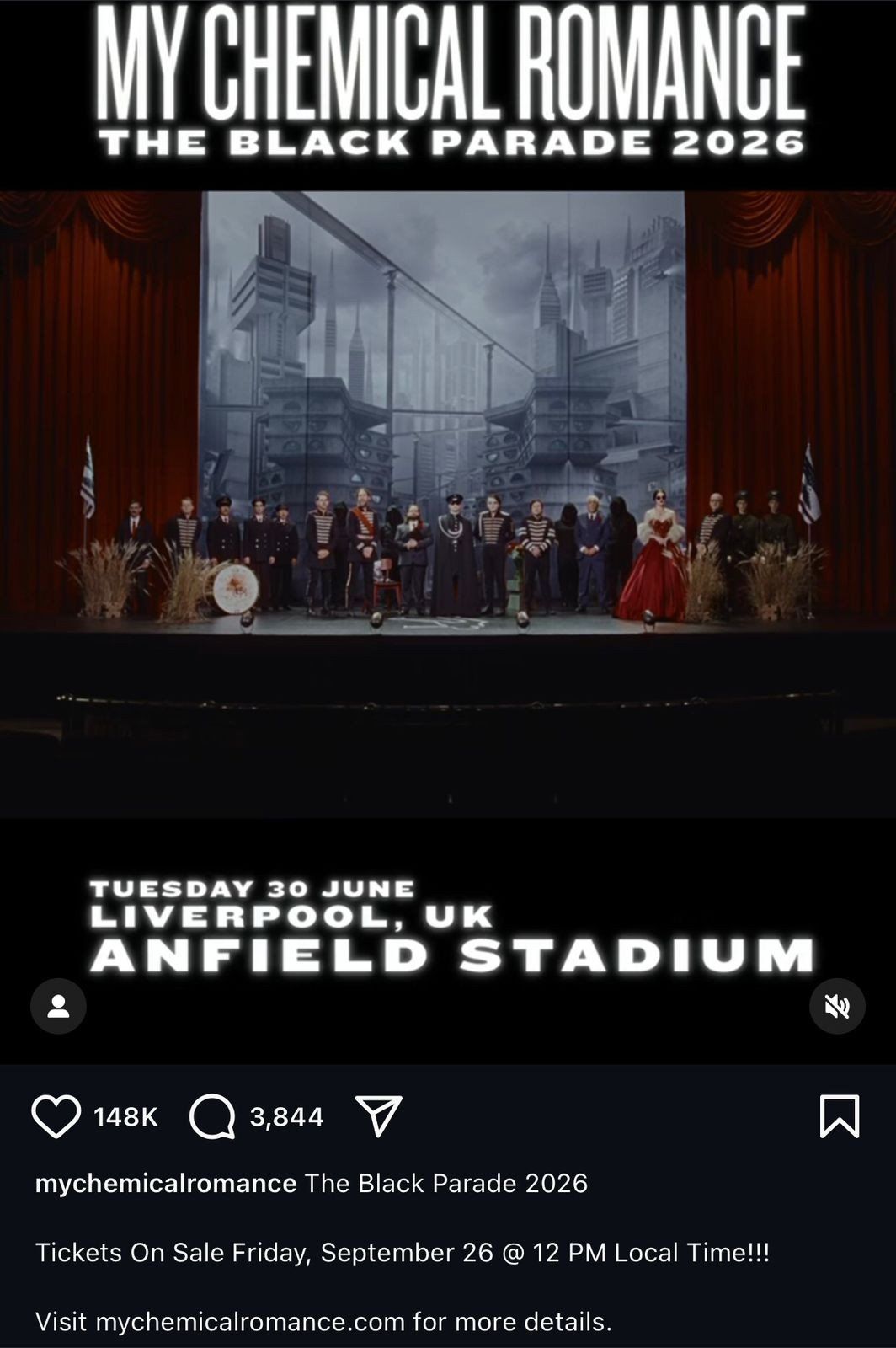 My Chemical Romance Liverpool Tickets