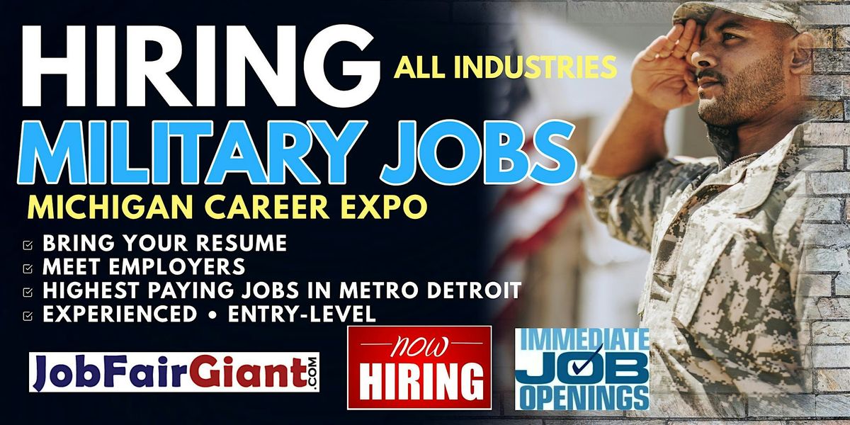 Detroit Military Branch Jobs Career Expo 2024