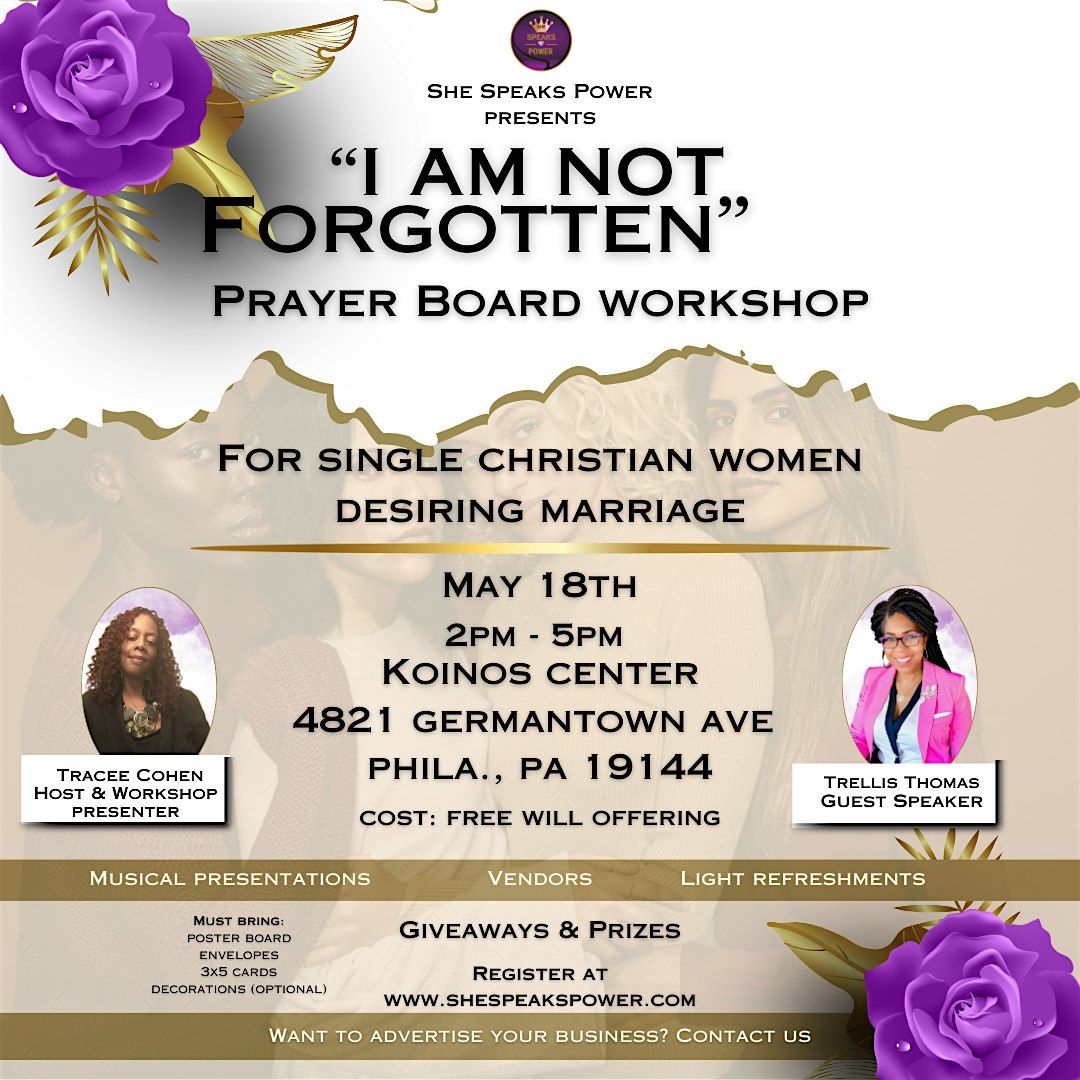 "I Am Not Forgotten": A Prayer Board Workshop For Christian Single Women Desiring Marriage