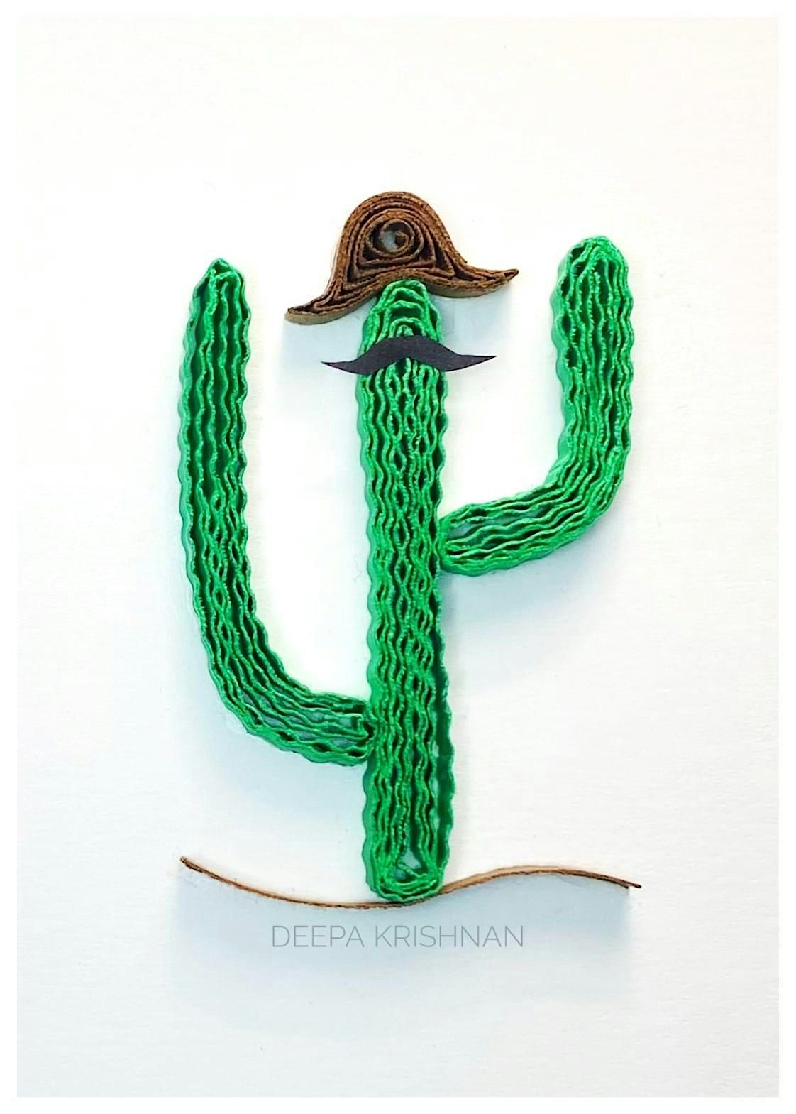 Virtual: Cactus Man - Paper Quilling