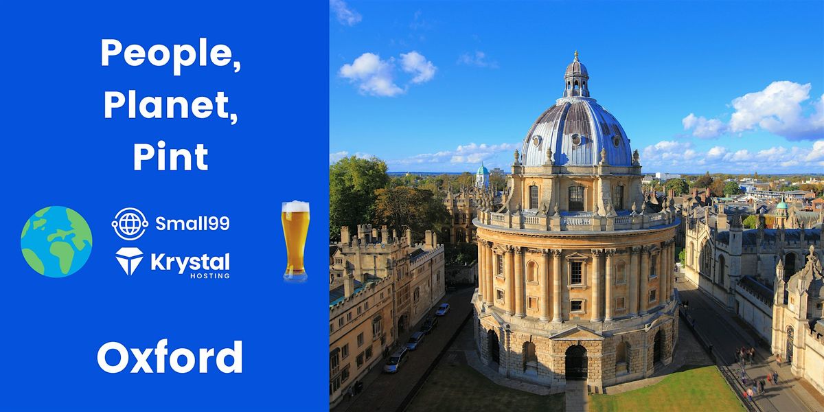 Oxford - People, Planet, Pint: Sustainability Meetup
