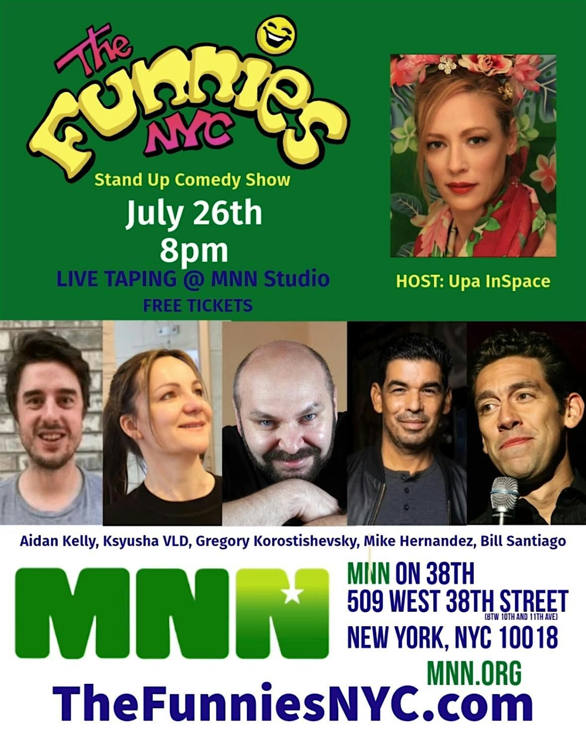 The Funnies NYC @ MNN Studio @ July 26th @ 8pm @ Free