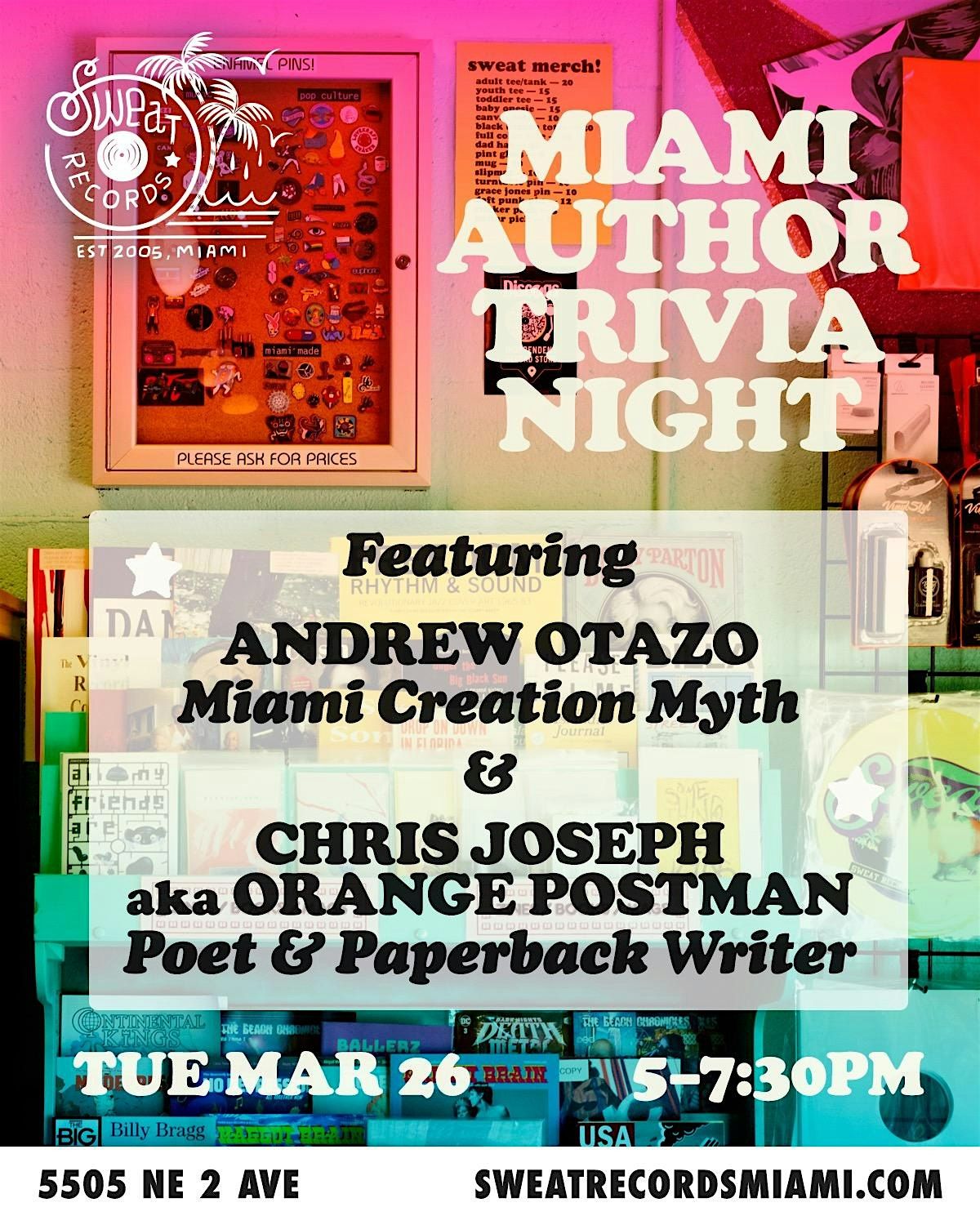 Miami Author Trivia Night @ Sweat
