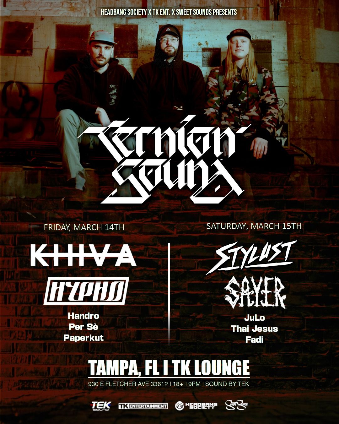 TERNION SOUND w\/ Khiva, Hypho & More! - Tampa, FL [2-Day Run]