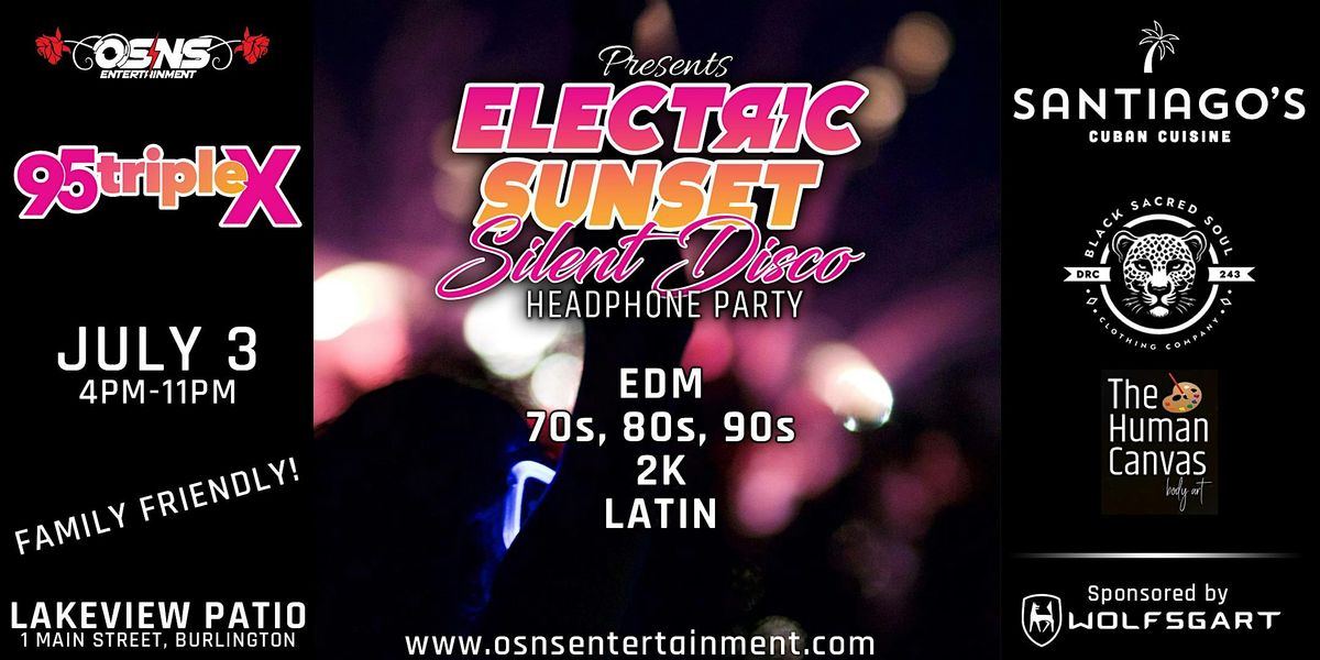 ELECTRIC SUNSET SILENT DISCO HEADPHONE PARTY