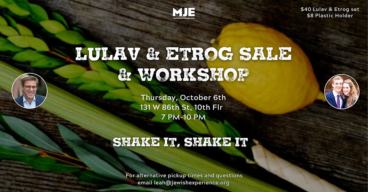 MJE Lulav and Etrog Sale 2022 | Shake Shake Shake!