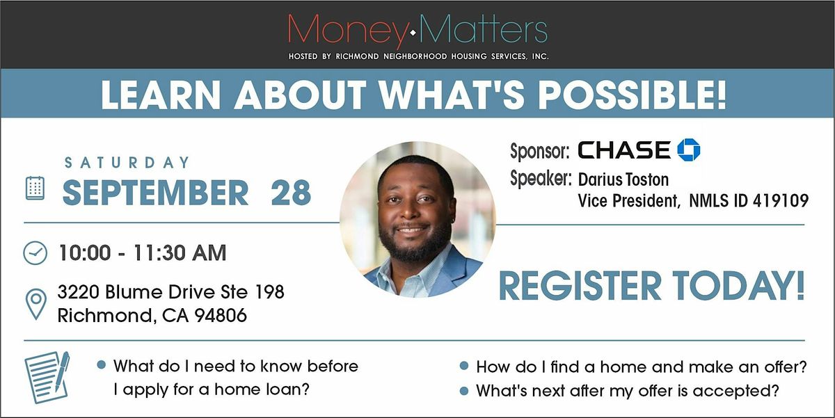 Money Matter Series- Learn About What\u2019s Possible!